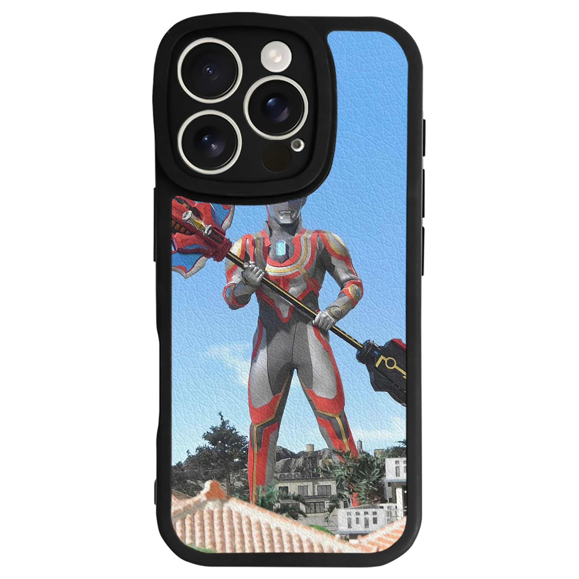 （画像用） ウルトラマン Ultraman 【iPhone 16シリーズ対応】シリコンスマホケース（レザー調） 材質：シリコン